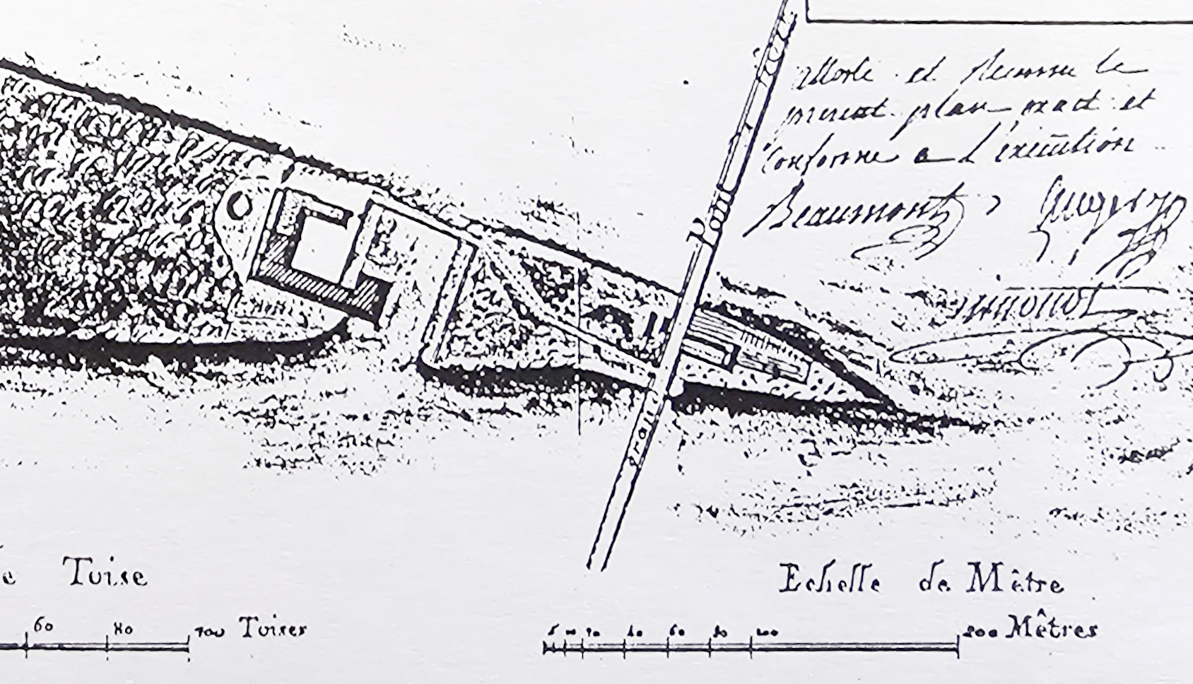 Plan de la blanchisserie et de l'ile vers 1795