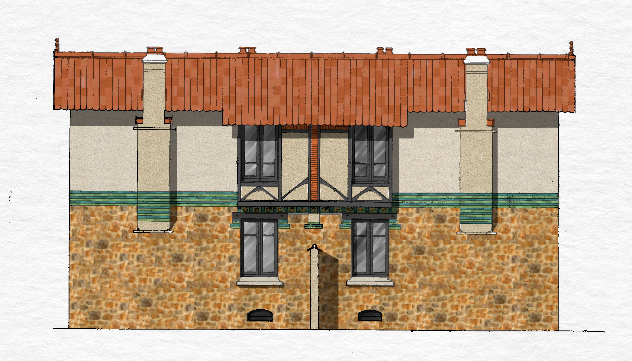 Villa Toucy façade arrière - musée d'Orsay v7