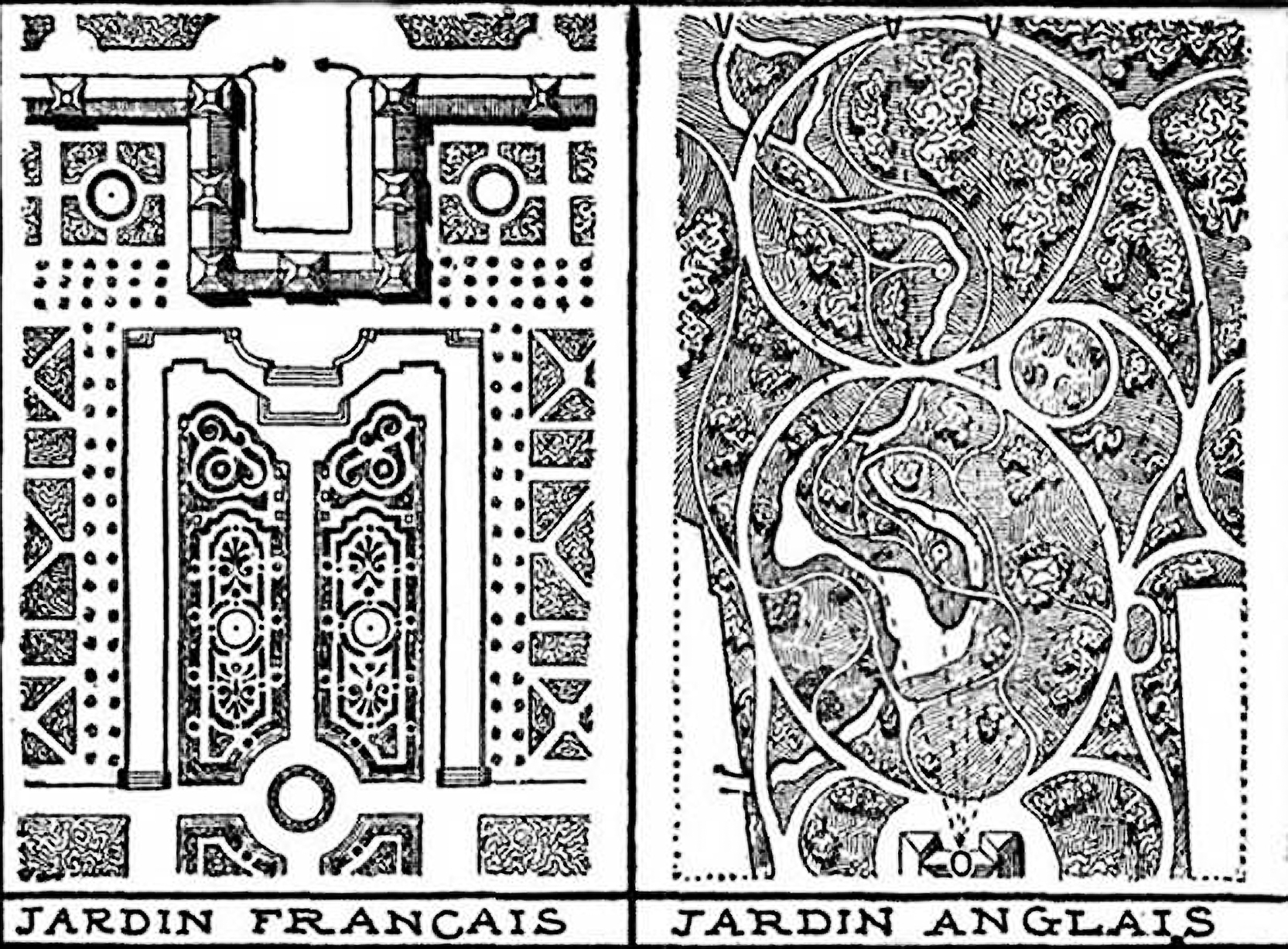 Jardin français-Jardin anglais