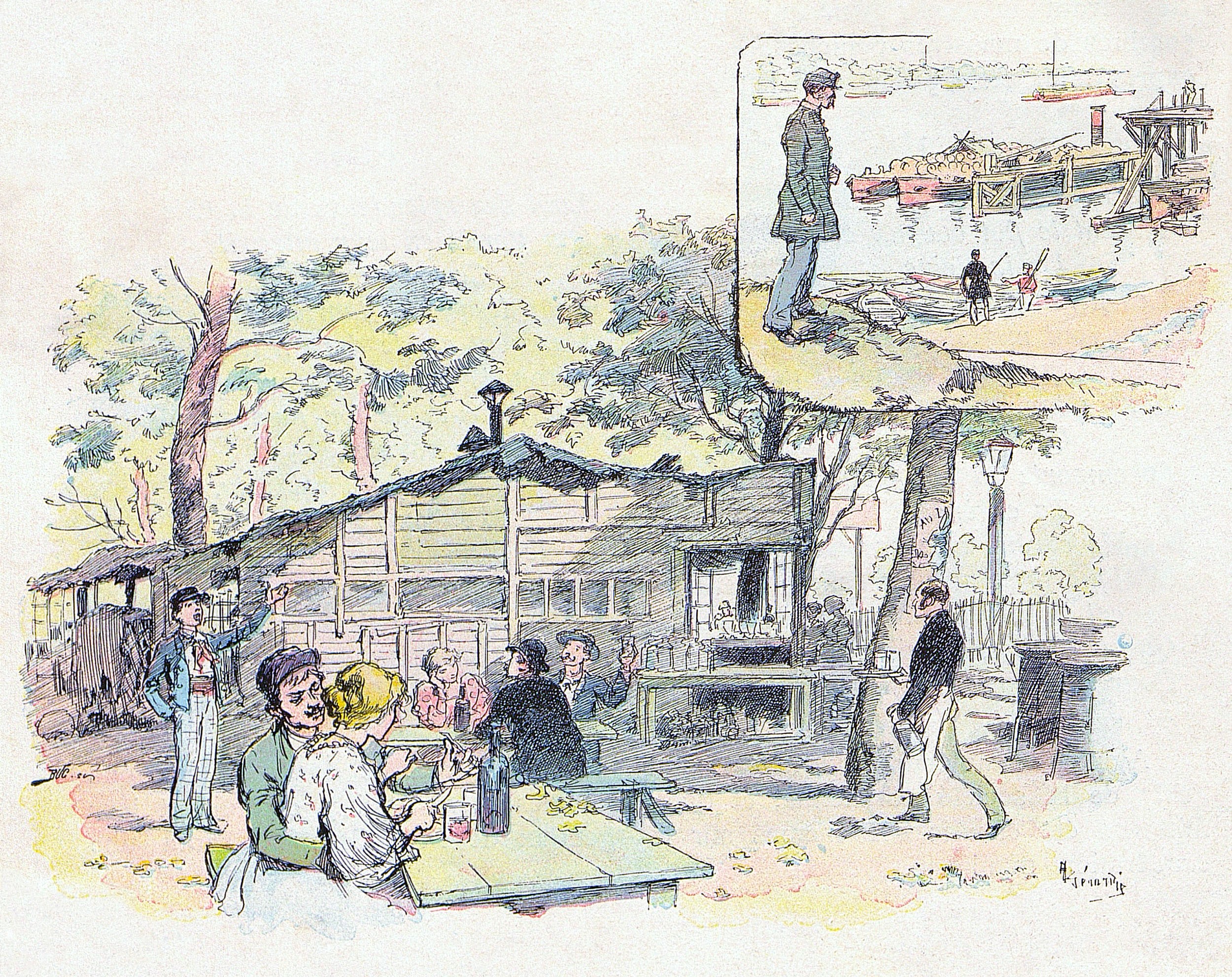 Auguste Gérardin-Paris en plein air-Au point du jour-1897_BHVP