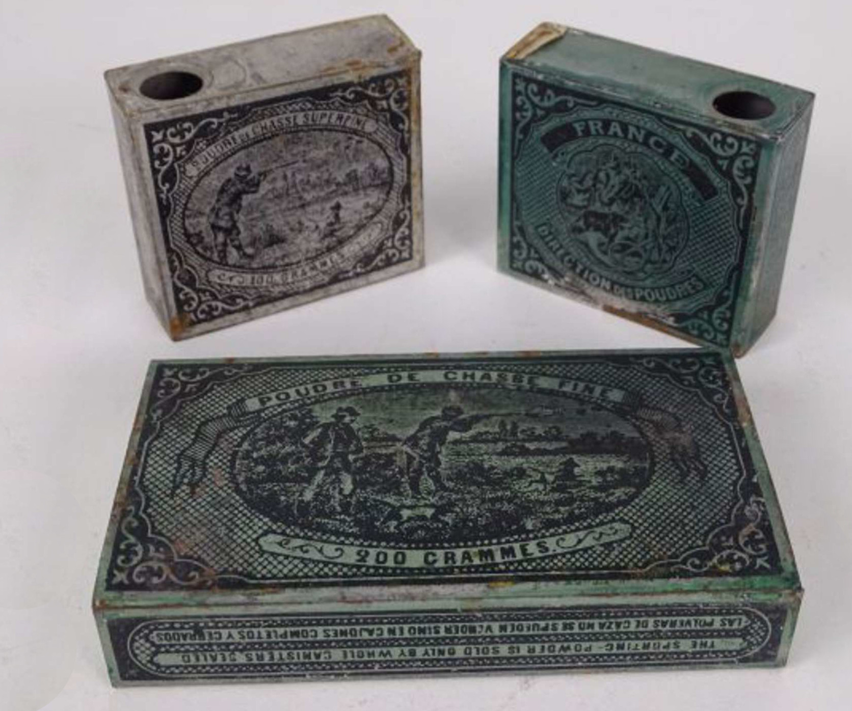 Boîtes à Poudre Peltier et Paillard mi-XIXeme