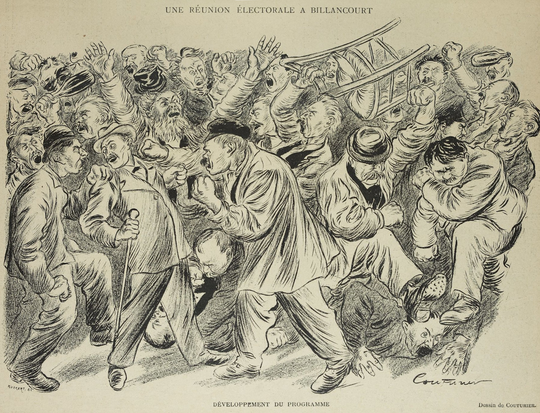 Une réunion électorale à Billancourt - Couturier BNF