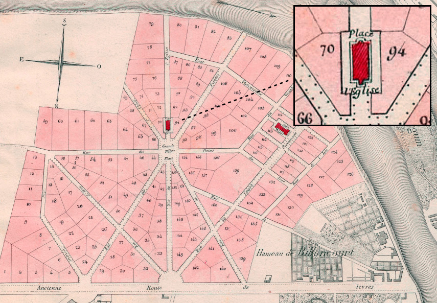 1826 lotissement Gourcuff eglise prévue