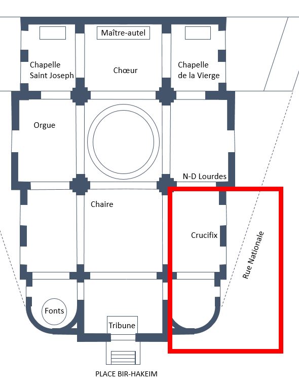 Partie détruite de l'église