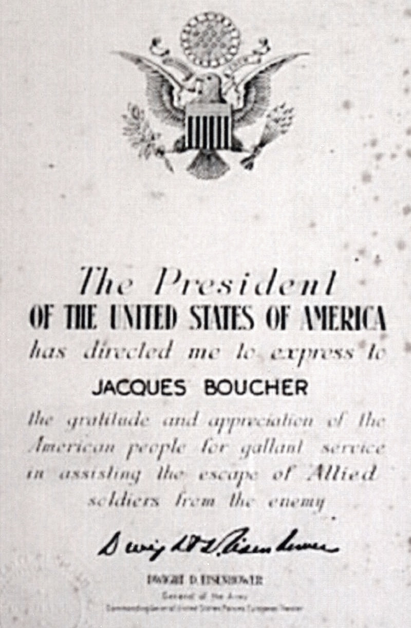 Jacques Boucher reconnaissance 39-45