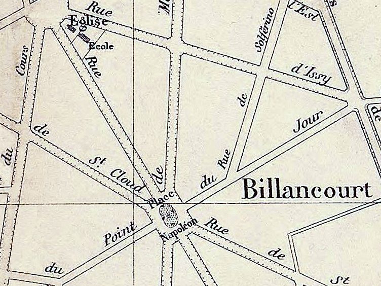 1866 Plan de Deschamps Eugène Boulogne et Billancourt bis