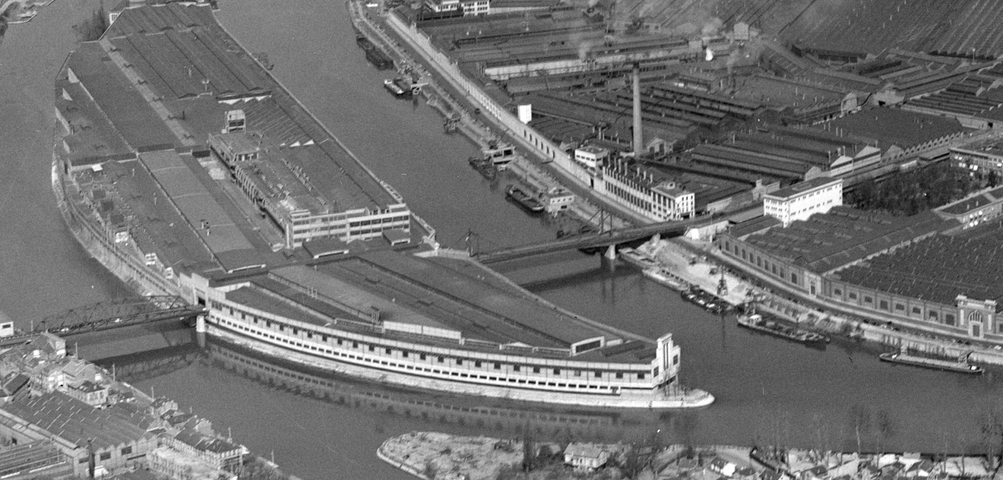 1956 photo aérienne ile Seguin IGN