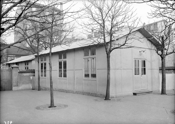 Ecole rue de Clamart, construction en bois