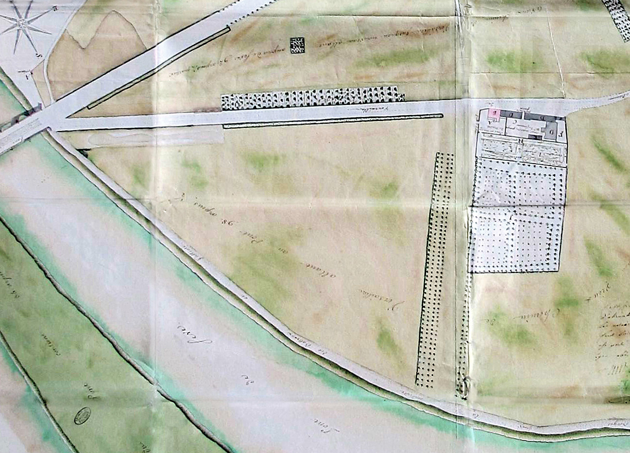 1770 plan du domaine de la ferme de Billancourt (zoom)