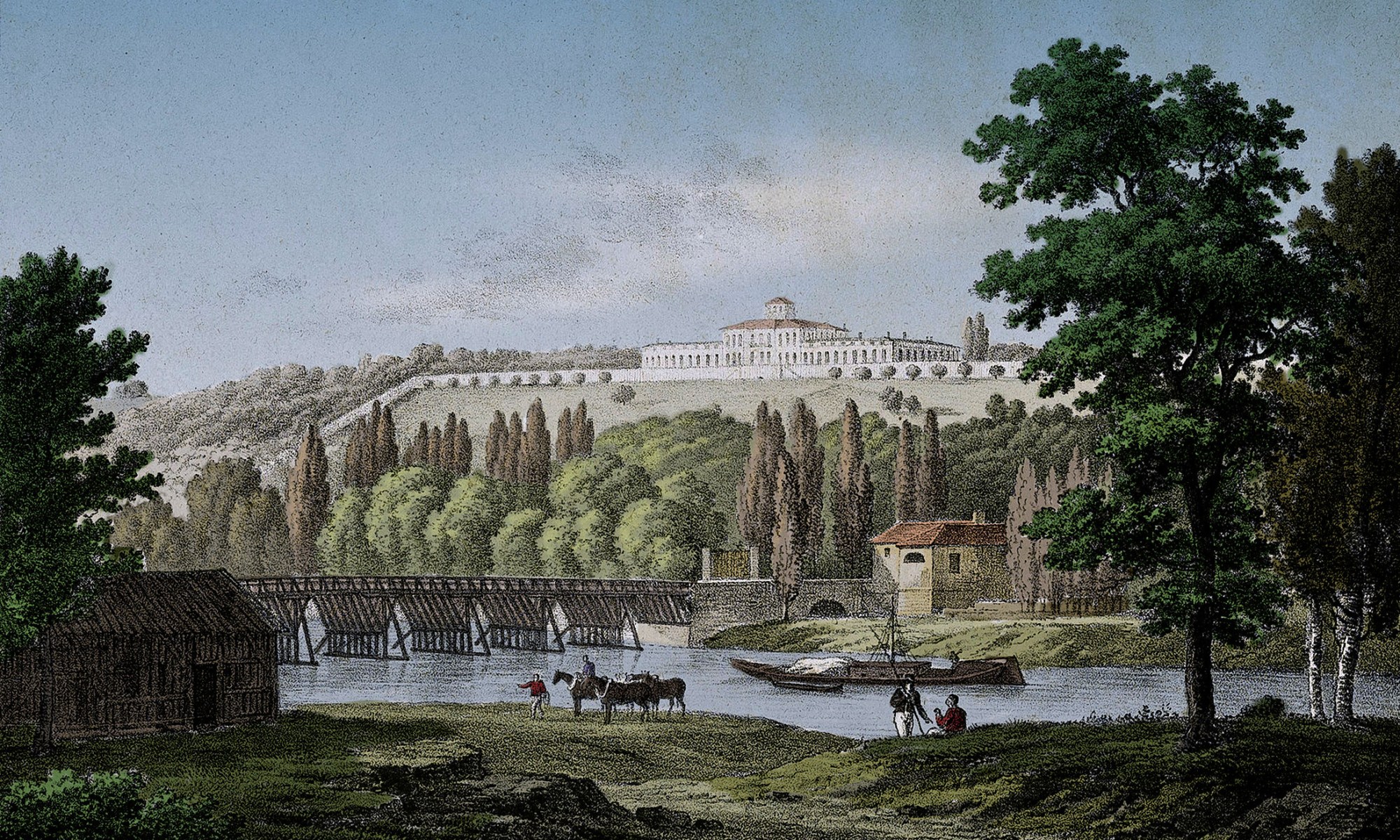 C Motte-Vue prise près de l'ancien pont de Sèvres_Archives du 92 colorisé2