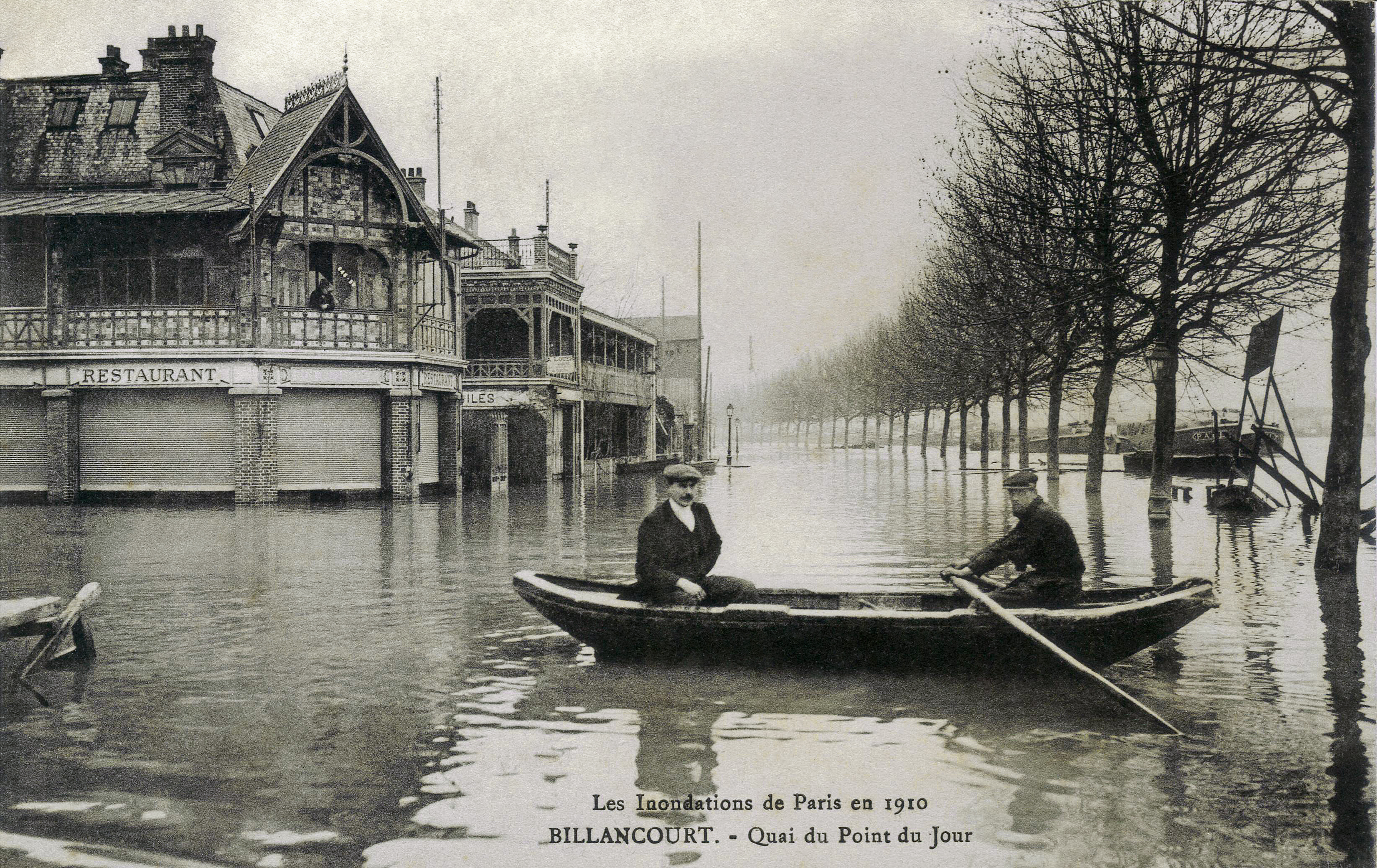 Quai du Point-du-Jour Peupliers 1910 Thierry Delmotte