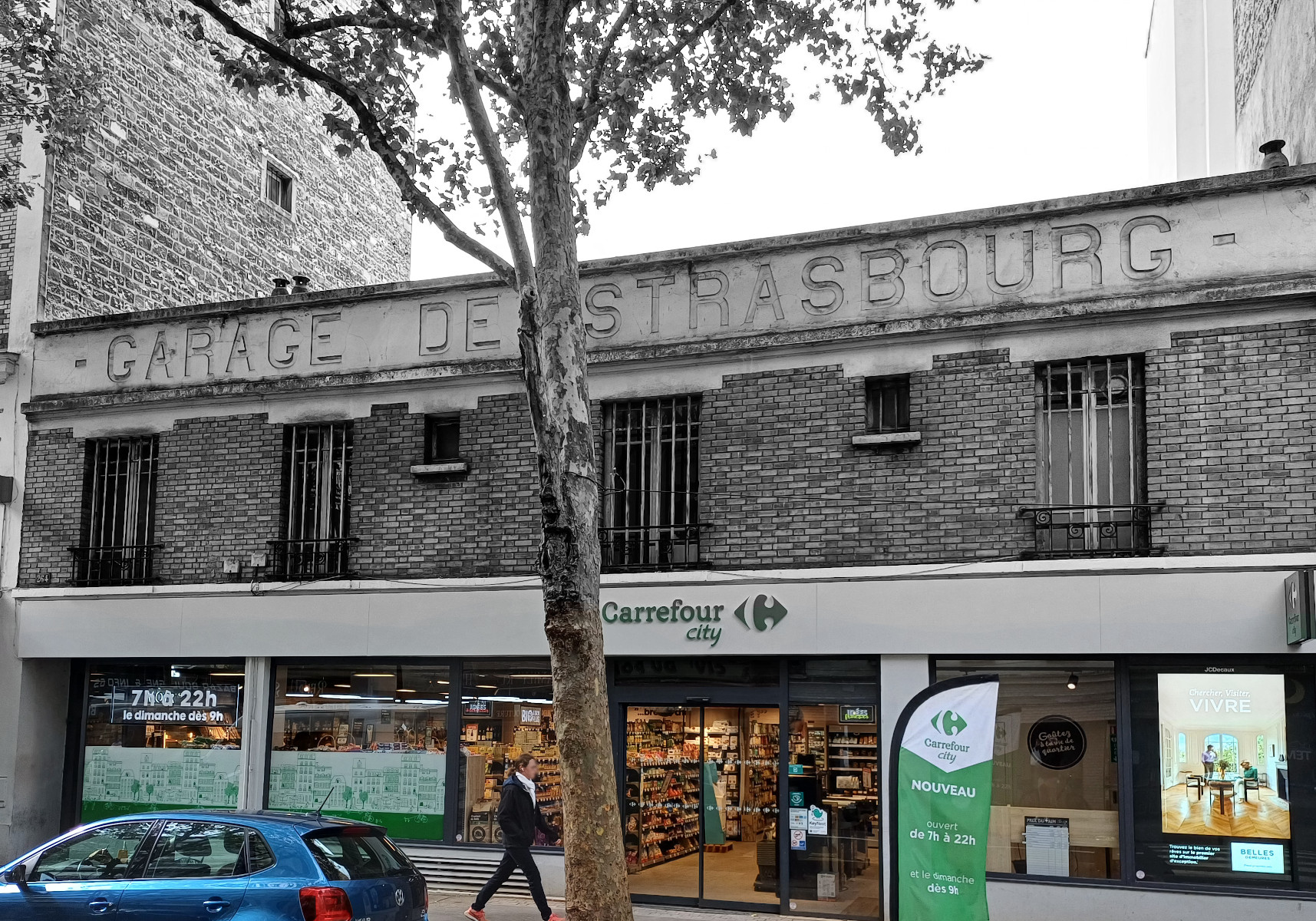 Entete garage de Strasbourg