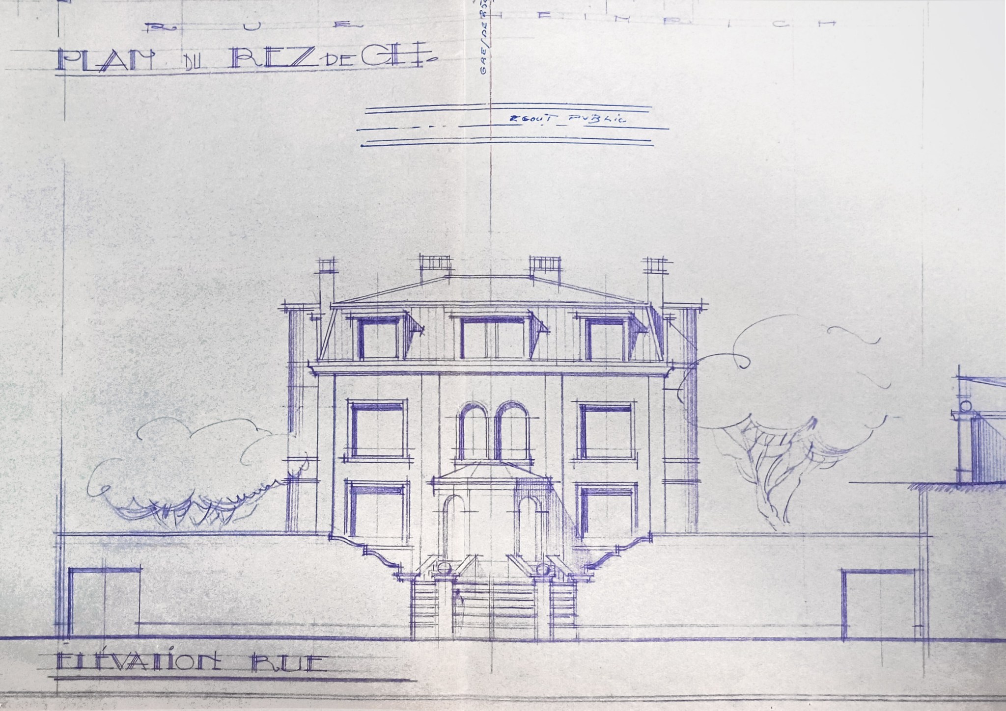 Plan 1952 villa Dubosson - Gallot
