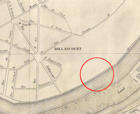 1860 Plan d'Andriveau Goujon 1860 Boulogne et Billancourt