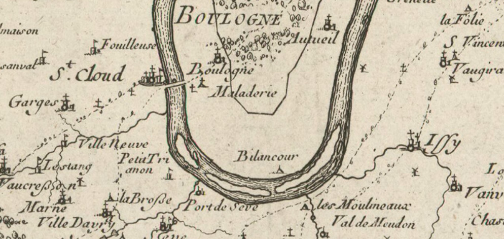 1690 environs de Paris par le sieur Jouvin de Rochefort