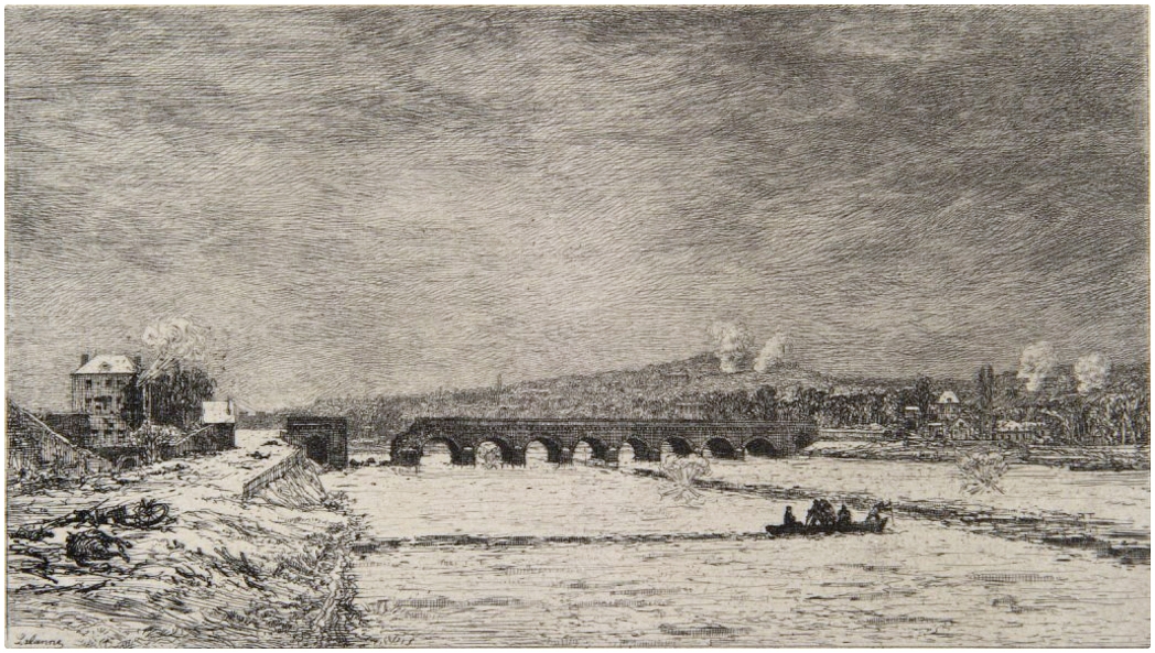 7 - Maxime Lalanne-Le pont de Sèvres pendant le siège de Paris