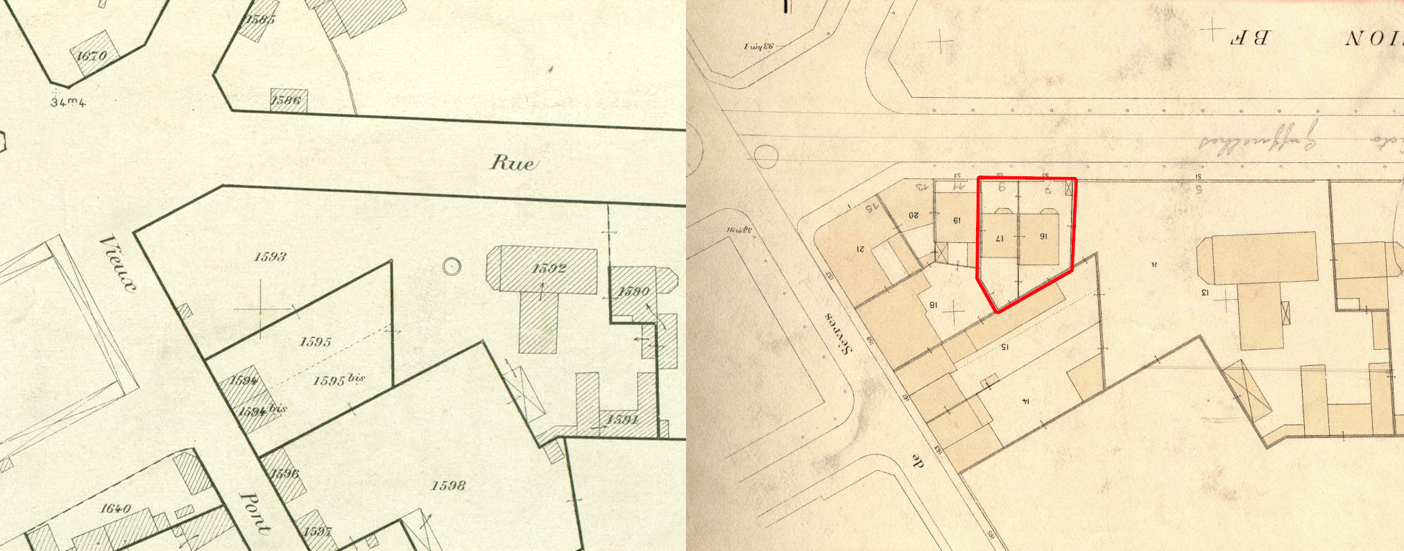 Comparaison cadastre 1905 vs 1936