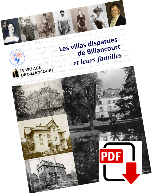 Couverture Villas disparues et leurs familles