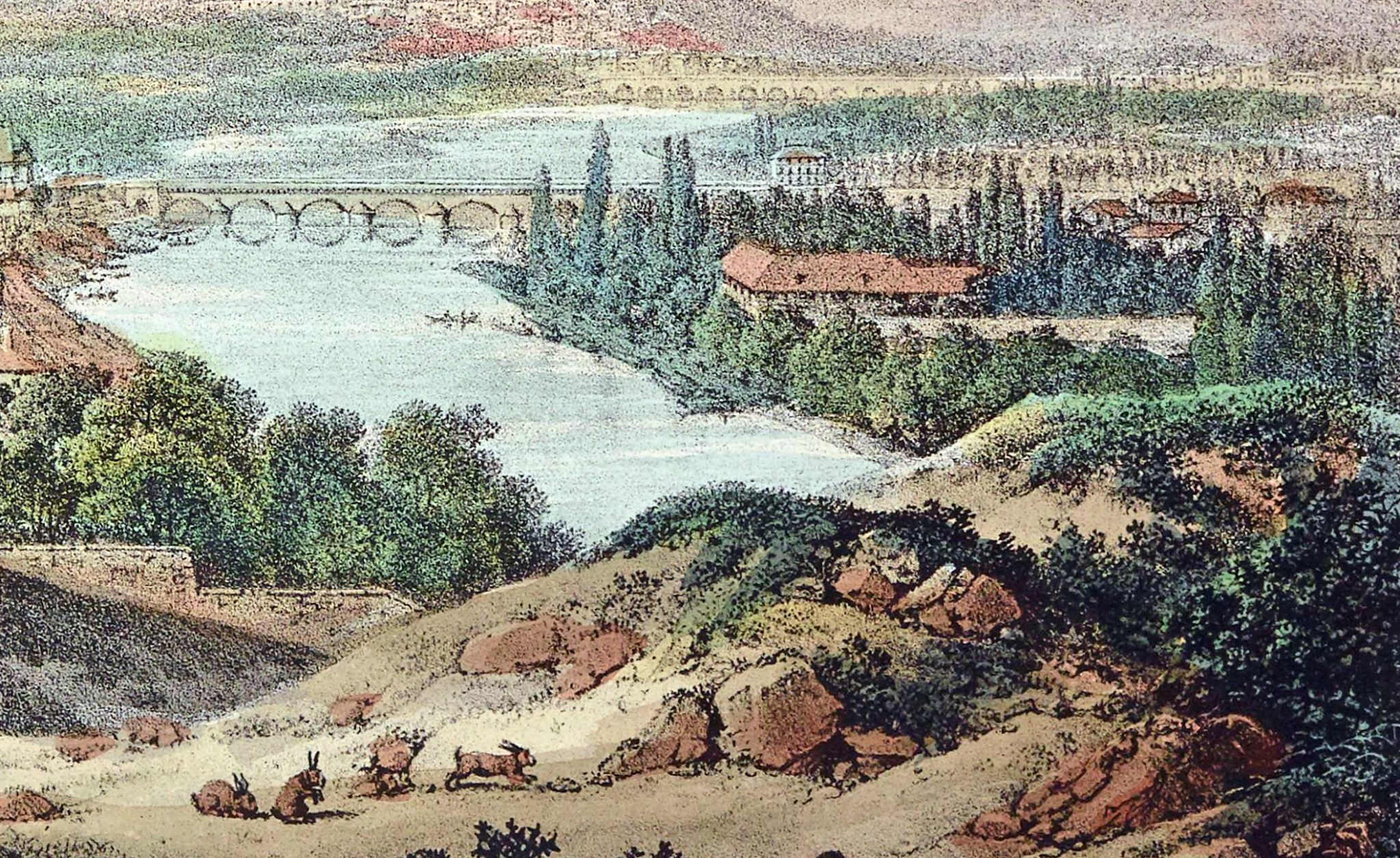 Bacler d'Albe - Vue des coteaux de Sèvres et de Saint-Cloud zoom