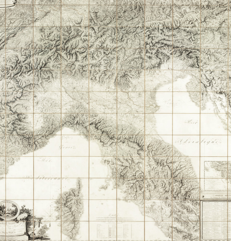 Carte du théâtre de la guerre en Italie et dans les Alpes